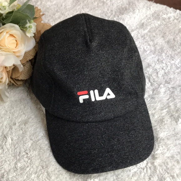 Fila black adjustable workout cap